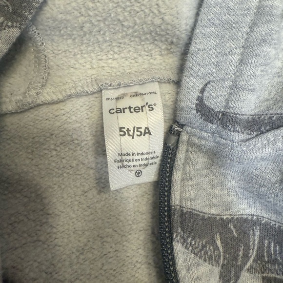 Boys‎ dinosaur zip up hoodie Sz 5t - Picture 4 of 4